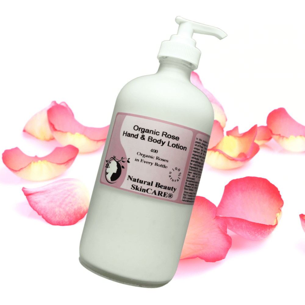 Organic Rose Otto Aroma-Therapy Body Lotion - 540 ml - Natural Beauty Skincare® - Nature's Creations - Shop Online