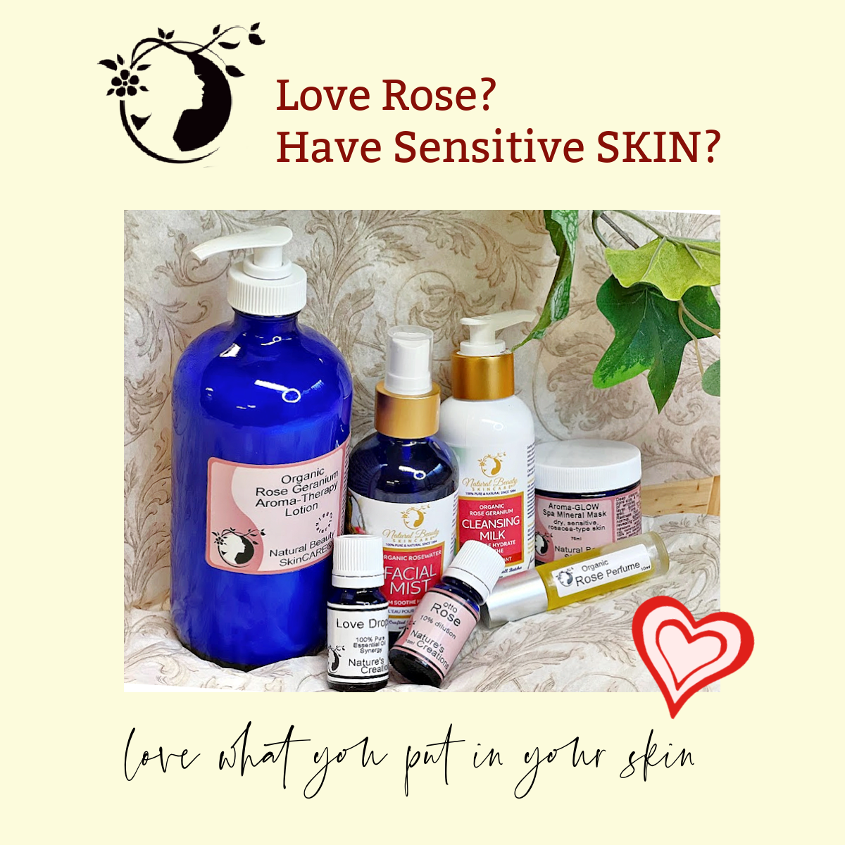 Valentines Day Banner - Natural Beauty Skincare® - Nature's Creations - Shop Online