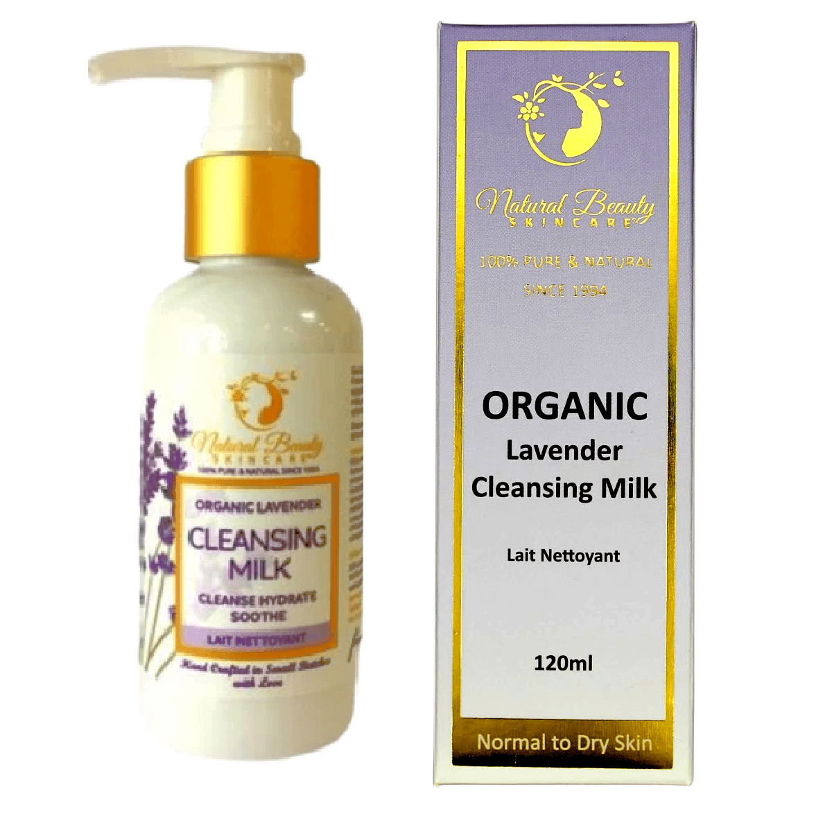 Organic Lavender Cleansing Milk - Natural Beauty Skincare® by