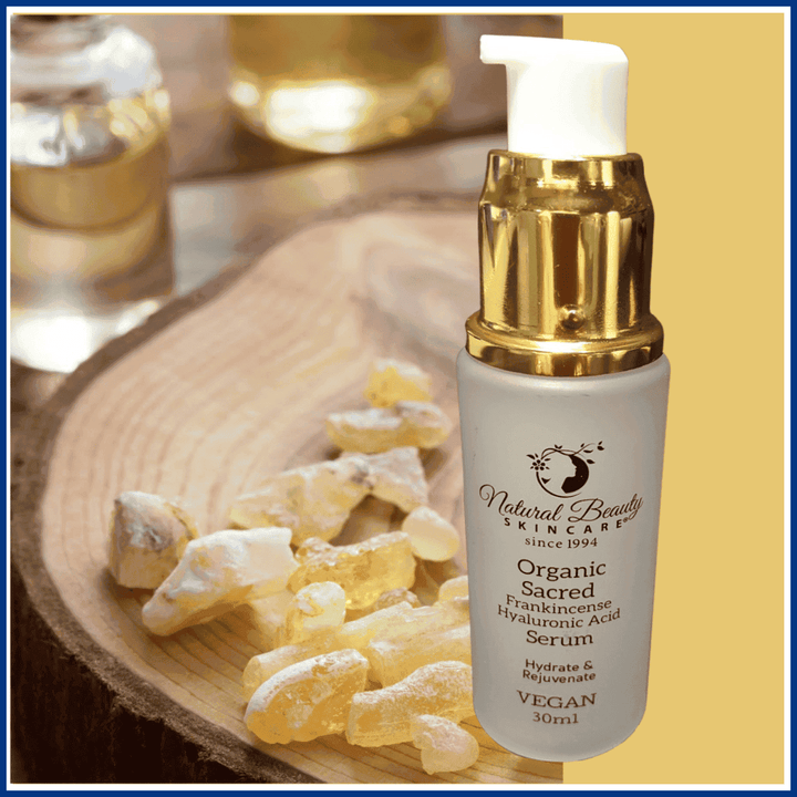 Organic Sacred Frankincense Hyaluronic Acid Serum VEGAN 99% Natural - Natural Beauty Skincare® - Nature's Creations - Shop Online