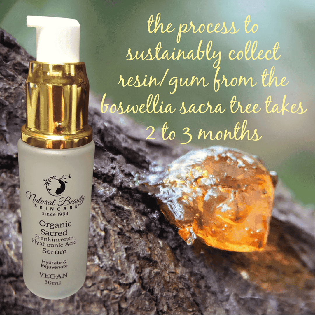 Organic Sacred Frankincense Hyaluronic Acid Serum VEGAN 99% Natural - Natural Beauty Skincare® - Nature's Creations - Shop Online