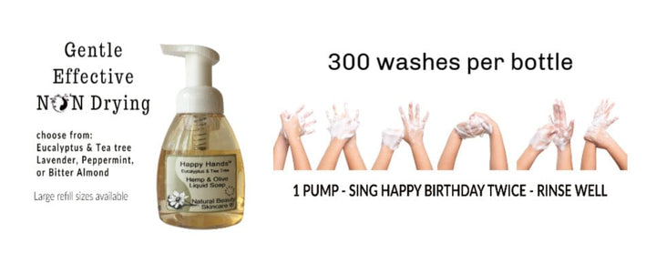 Happy Hands™ Hemp & Olive Foaming Soap - Natural Beauty Skincare® - Nature's Creations - Shop Online