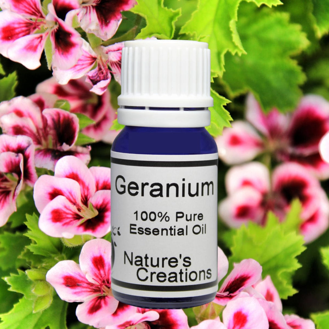 Geranium Essential Oil 10ml - Natural Beauty Skincare® - Nature's Creations - Shop Online