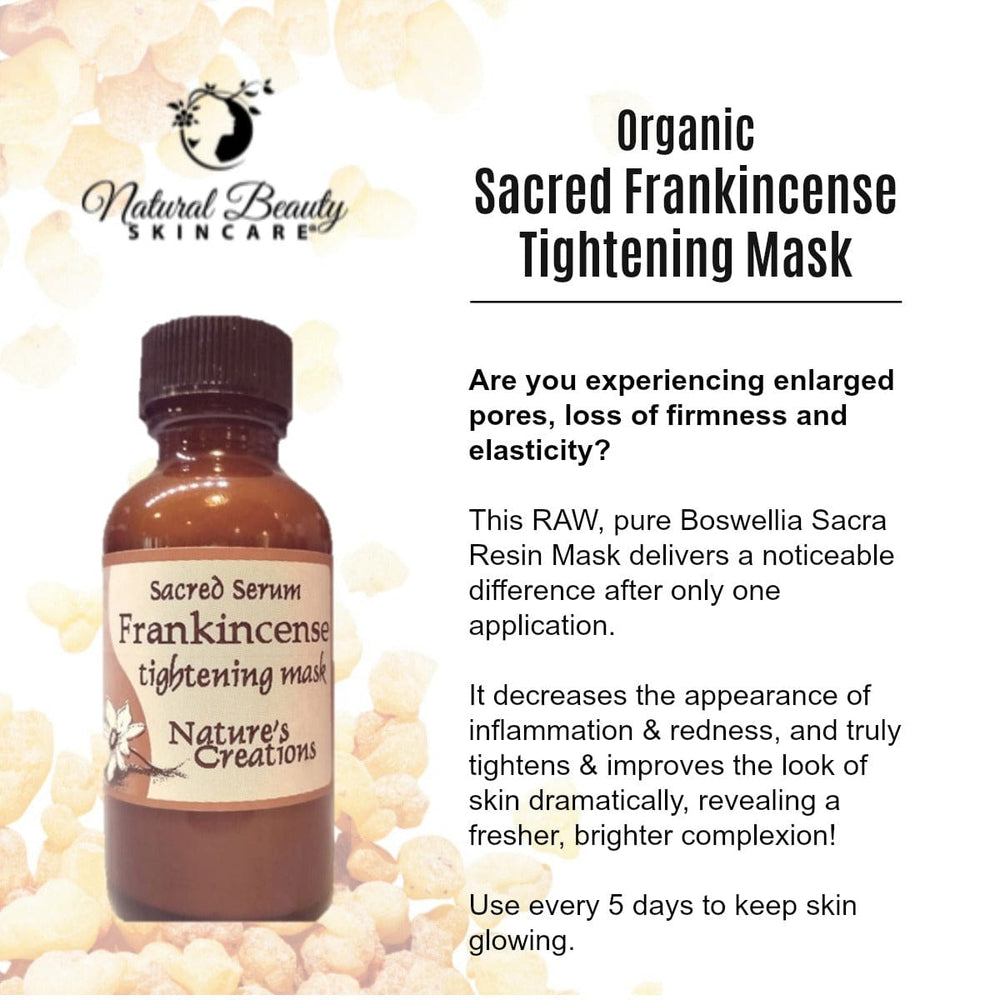 Organic Sacred Frankincense Tightening Mask - Natural Beauty Skincare® - Nature's Creations - Shop Online